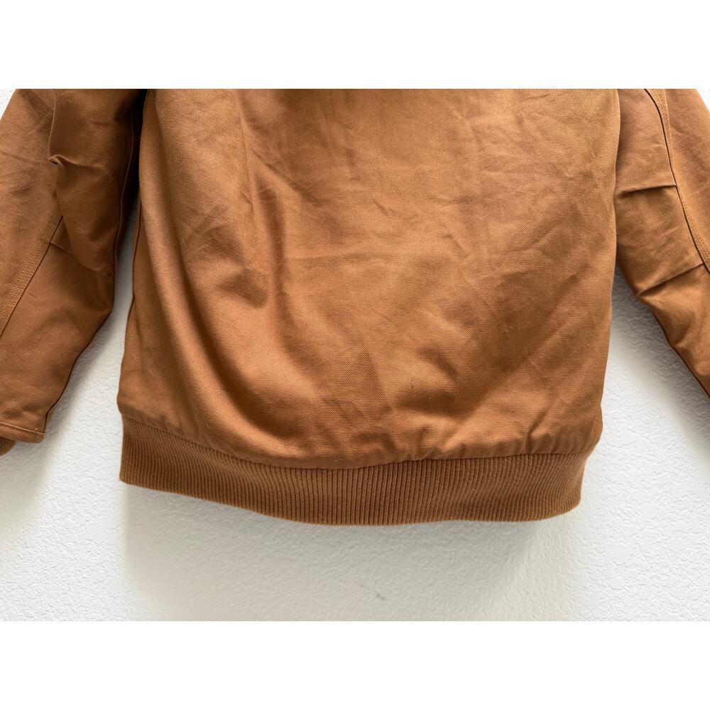 Carhartt Quilted Lined Hooded Jacket Boys Size Large (14-16) Tan Vintage Cotton - Picture 15 of 16